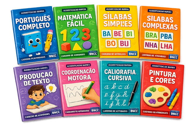 Coleção de cadernos de alfabetização